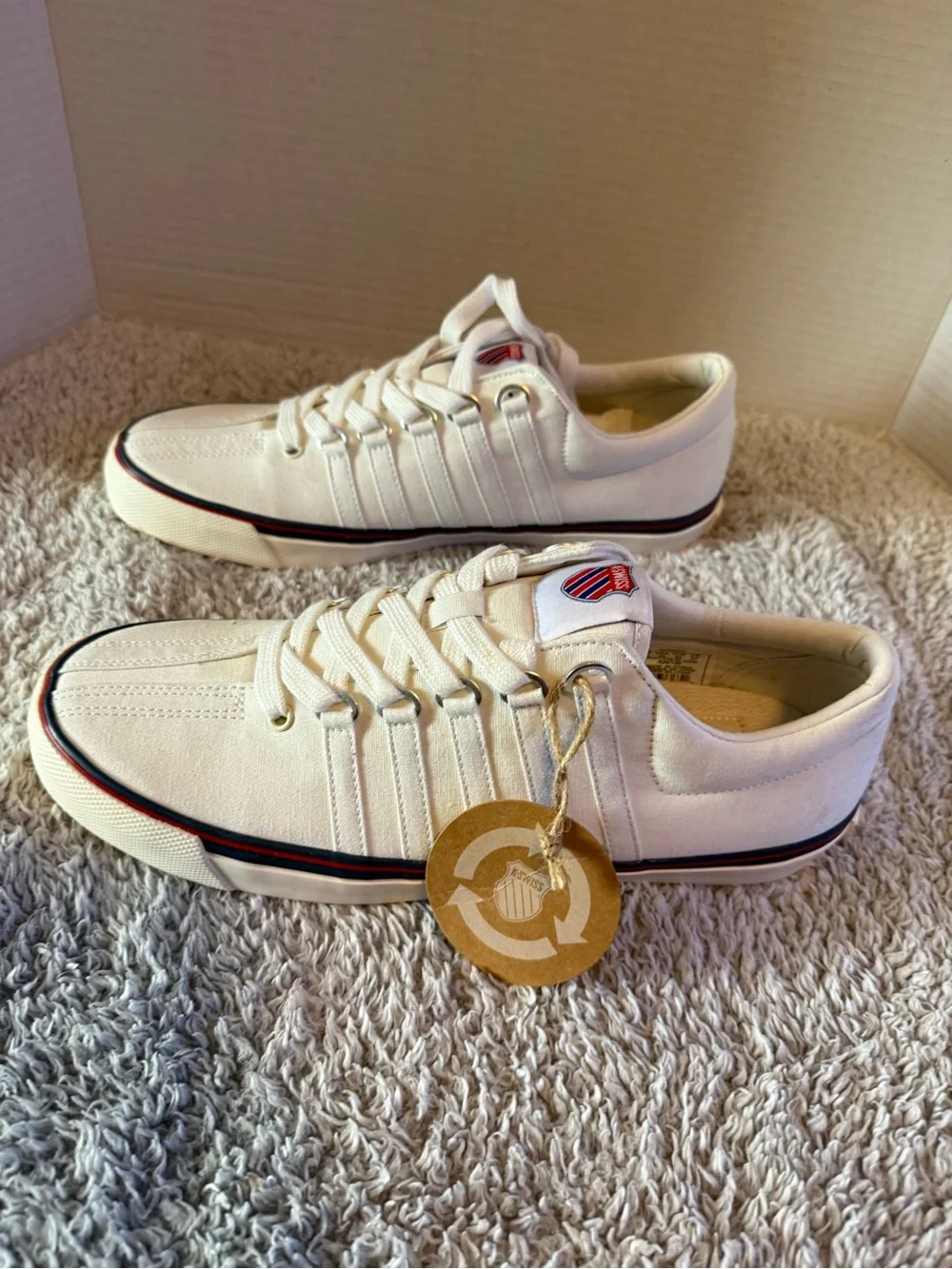K-Swiss Women's Surf 'n Turf Og Sneaker, White/Classic Blue/Ribbon sz 10 new - Picture 8 of 10